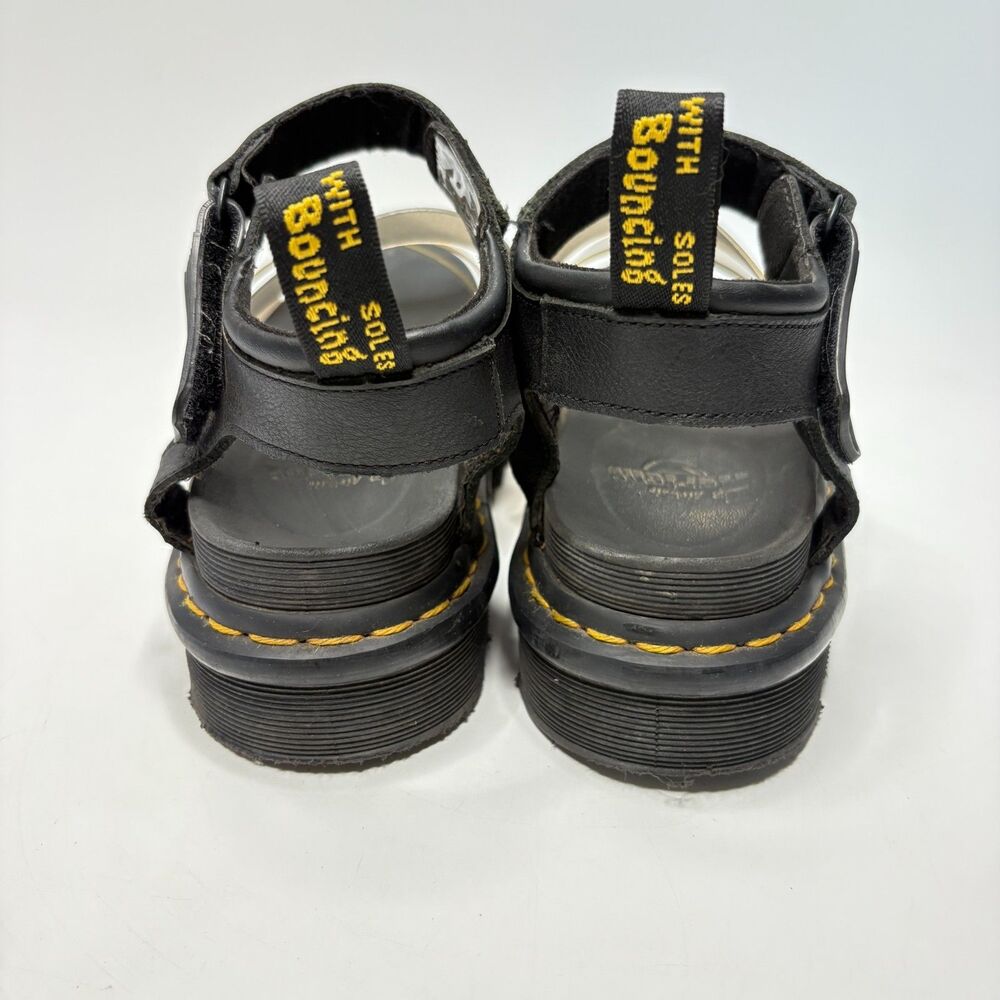 DR. MARTEN Blaire Jelly Black Festival Goth Glitter Straps Sandal Womens Size 9 - Picture 6 of 8